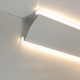 Biely hliníkový profil pre nepriame obojstranné osvetlenie XW40