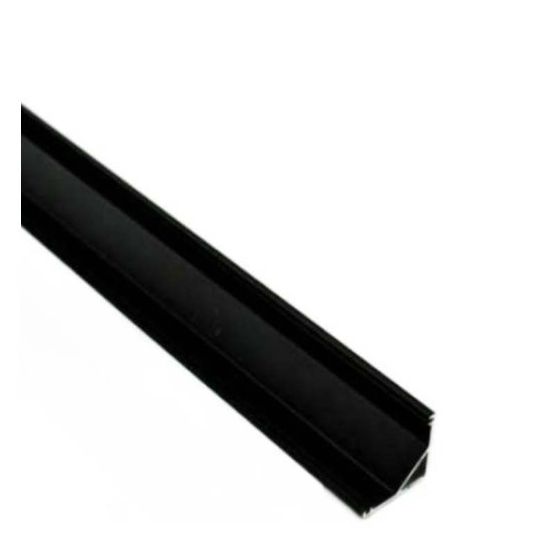 Čierny rohový hliníkový profil CC31 15,5x15,5mm