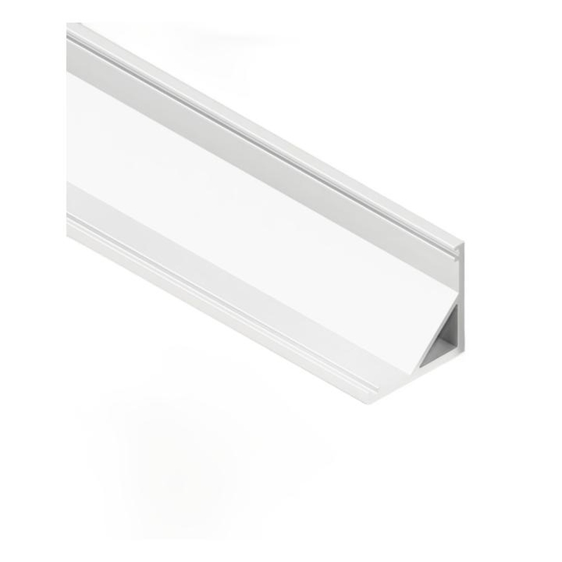 Biely rohový hliníkový profil XW31 15,5x15,5mm
