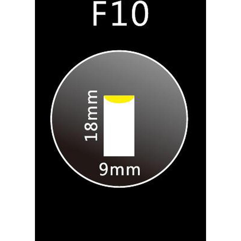 LED NeonFlex F10, 4,5W, 24V, teplá biela, IP68, šírka 9mm, výška 18mm