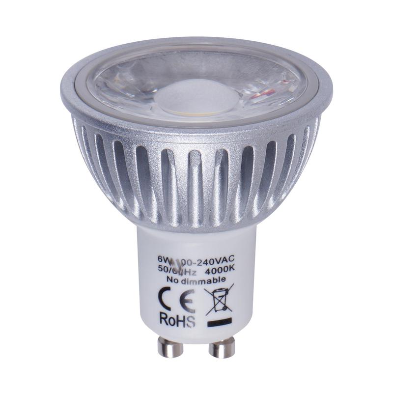 LED žiarovka 6W, GU10, studená biela, stmievateľná