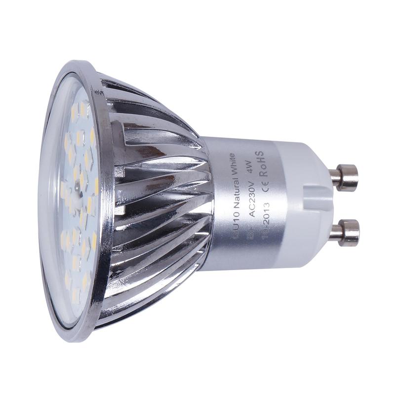 LED žiarovka 4,5W, GU10, neutrálna biela, SMD2835, stmievateľná