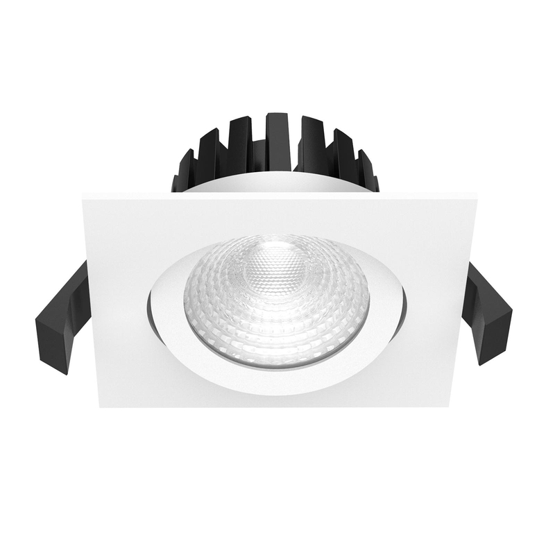 LED svietidlo zápustne QUADRATUM biele, 8W, teplá biela, 230V, IP65