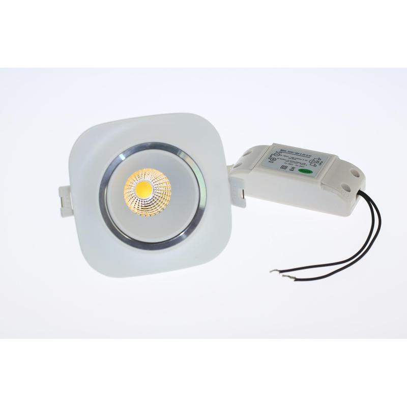 Zápustné bodové LED svietidlo DWS, 6W, teplá biela, 230V, IP20