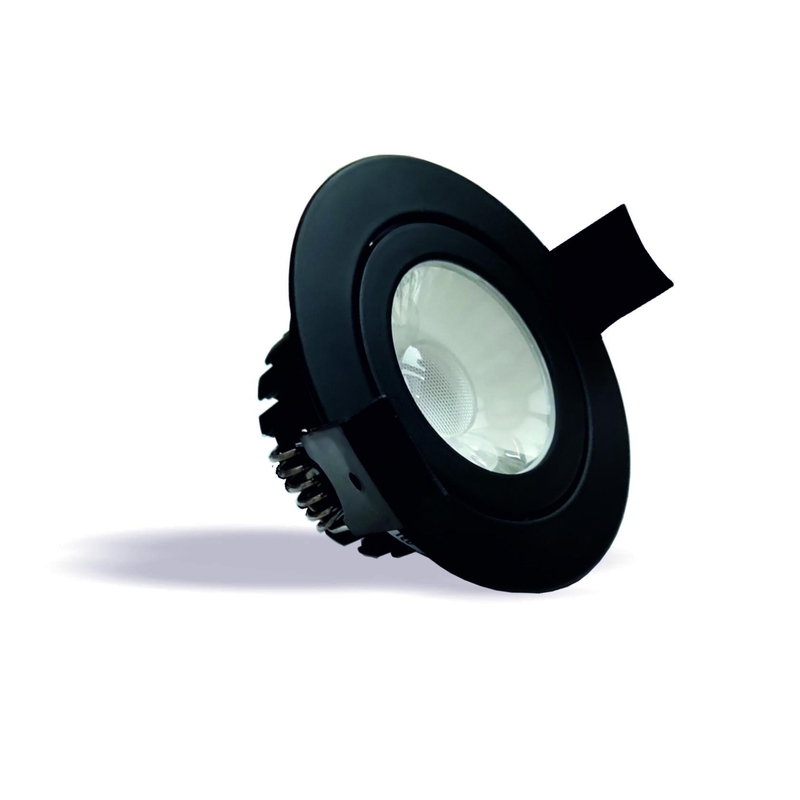 LED svietidlo zápustne CIRCULUS čierne, 8W, teplá biela, 230V, IP65