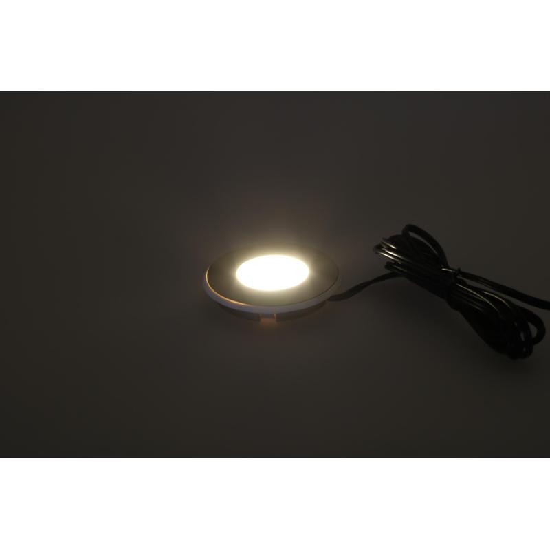Pochôdzné parketové LED svietidlo,kruhové, neutrálna biela, 0,5W, 12V, IP65