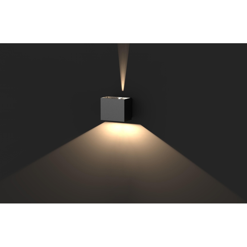 LED svietidlo fasádne WALLCUBE čierne, 10W, neutrálna biela, 230V