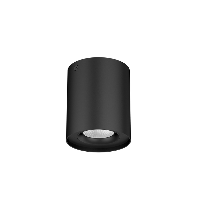 LED svietidlo stropné TUBE čierne, 6W, teplá biela, 230V, IP54