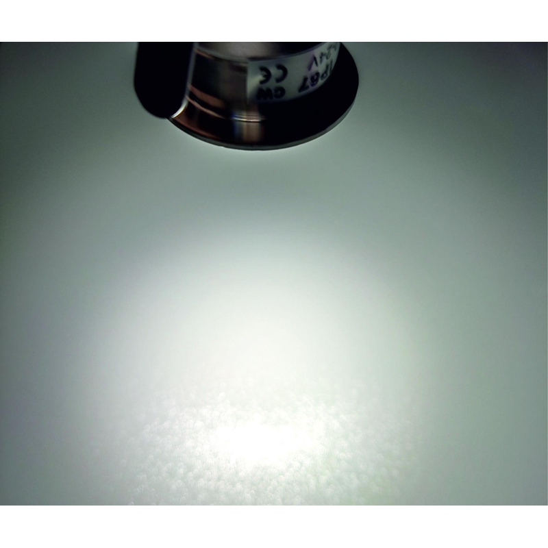 mini LED GROUND svietidlo 1W , nerez+alu , neutrálna biela