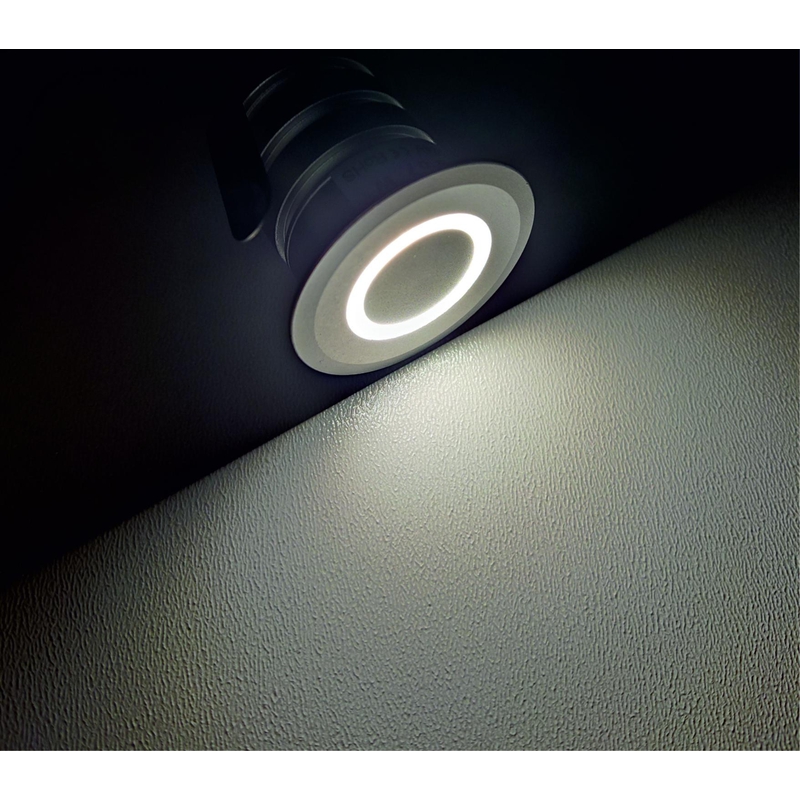 mini LED STAIR svietidlo 1W, strieborné , neutrálna biela