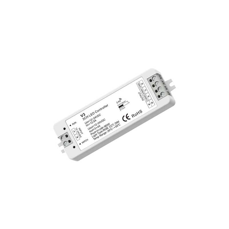 Set diaľkový ovládač+prijímač V3 pre RGB LED pásy, 4-kanálový