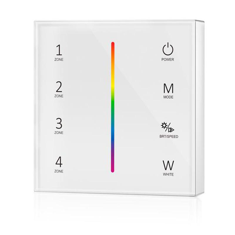 Nástenný diaľkový RGB+W T24 ovládač dotykový, 4-kanálový