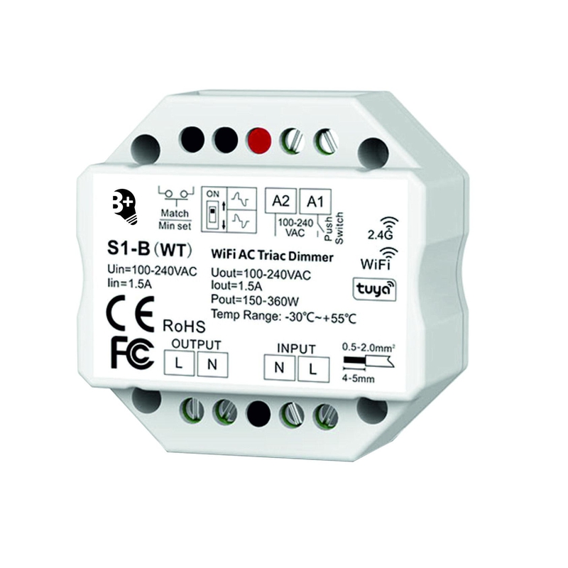 prijímač signálu WiFi a RF, TRIAC stmievač, AC stmievač