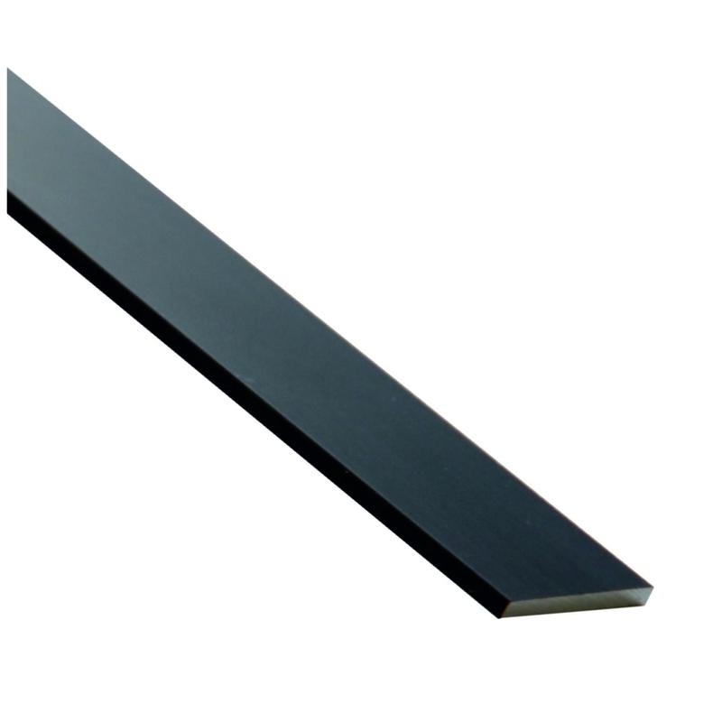 Čierny plochý hliníkový profil CP10 10x2mm