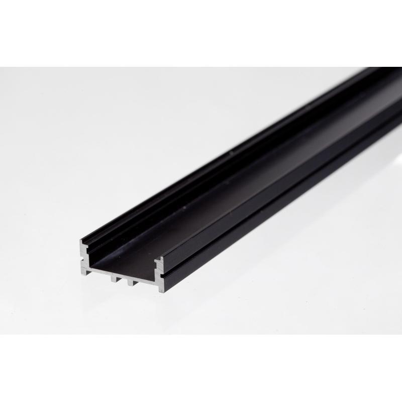 Povrchový hliníkový profil CC01, čierny, 30x12mm