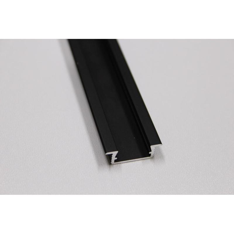 Zápustný hliníkový profil CC03, čierny, 23x8mm