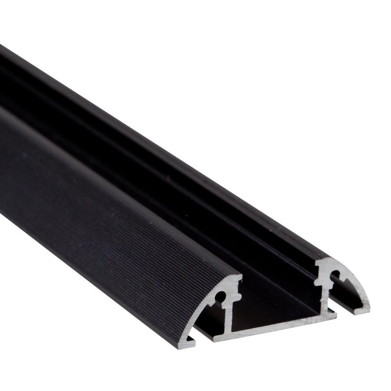 Povrchový hliníkový profil CC04, čierny, 35x11mm