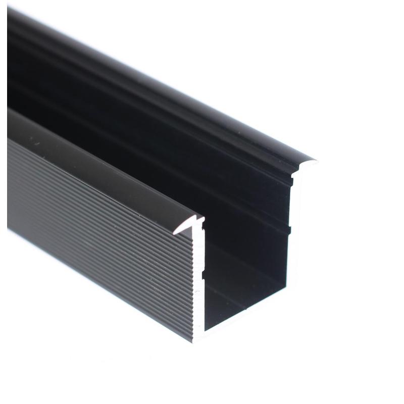 Zápustný hliníkový profil CC09, čierny, 40x30mm