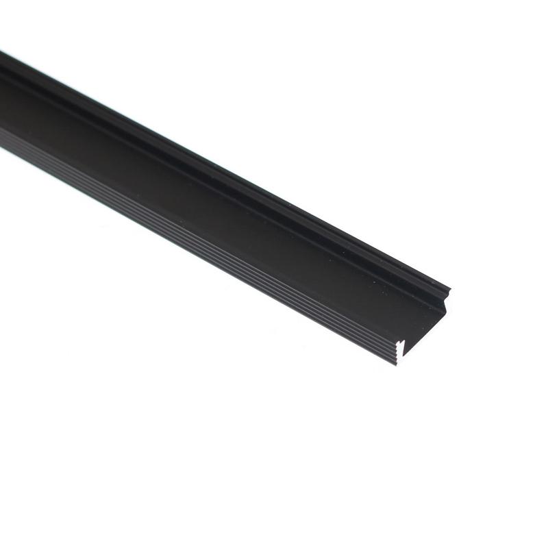 Povrchový hliníkový profil CC11, čierny, 16x6mm