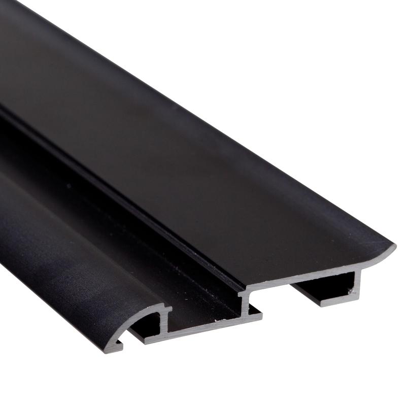 Povrchový hliníkový profil CC17, čierny, 60x10mm