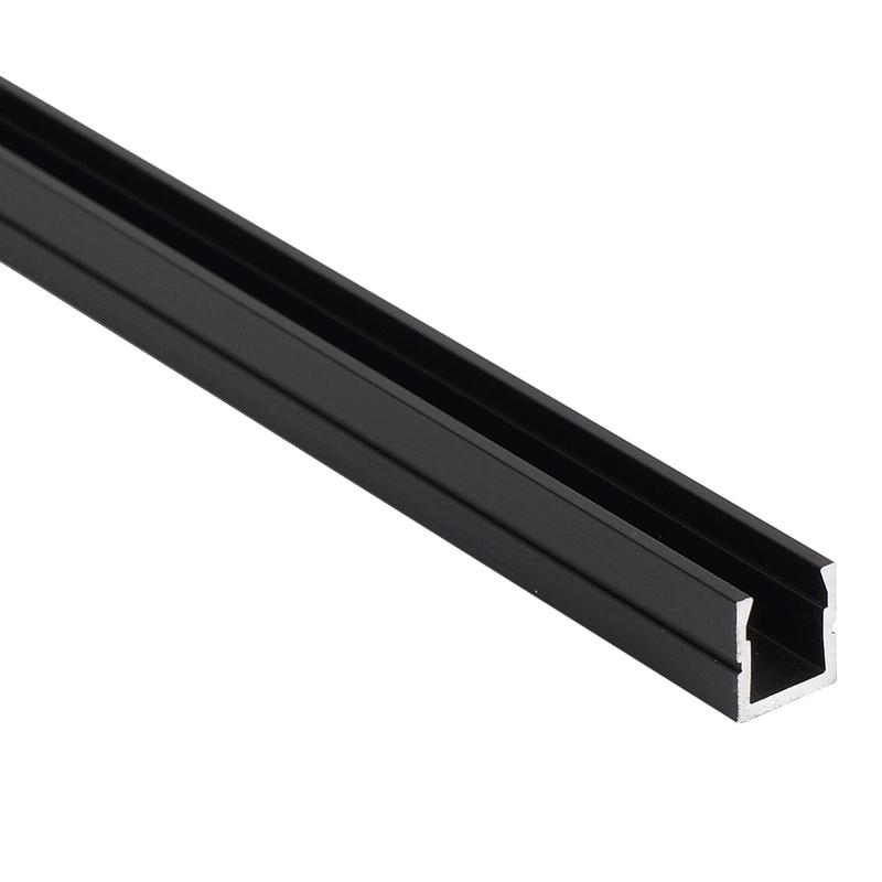 Povrchový hliníkový profil CC27, čierny, 11x12mm