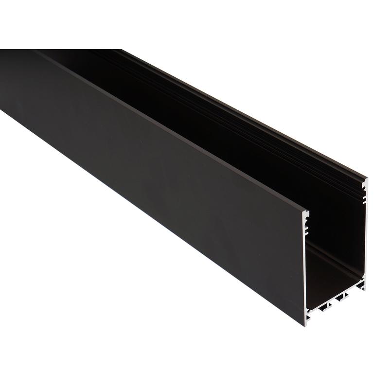 Povrchový hliníkový profil CC33, čierny, 50x80mm