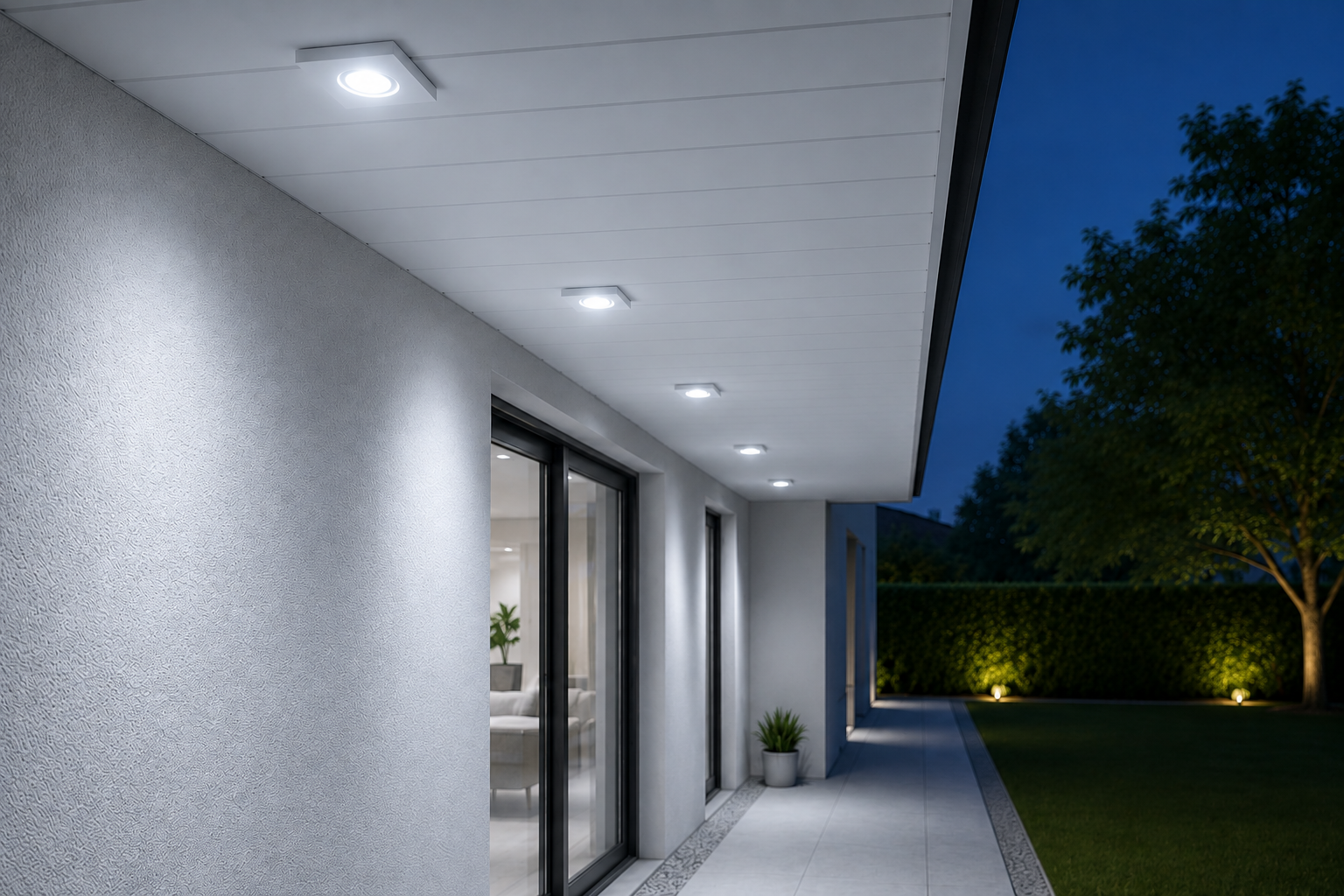 Exteriérové LED svietidlo štvorcové, 9W, CW, 230V, IP65 - Image 2