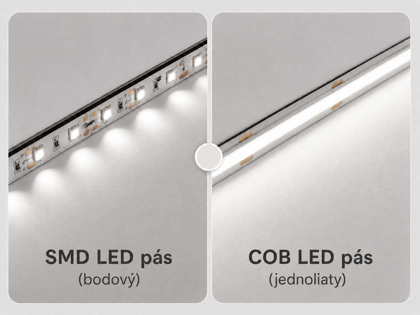 LED pás, COB, 480pcs/m, 12W, IP20, NW, 24V, šírka 8mm – Obrázok 3