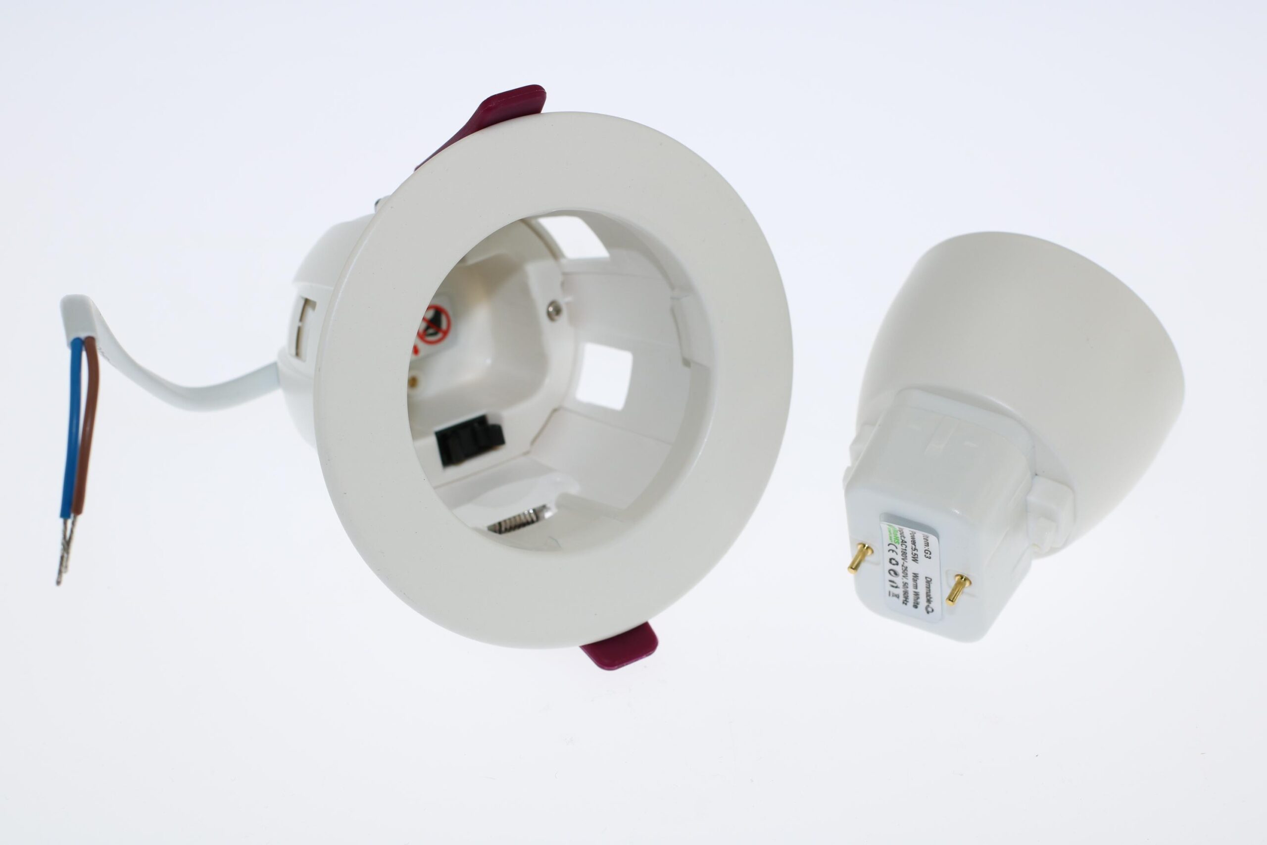 Zápustné LED svietidlo G3, 5,5W, WW, 230V, stmievateľné – Obrázok 4