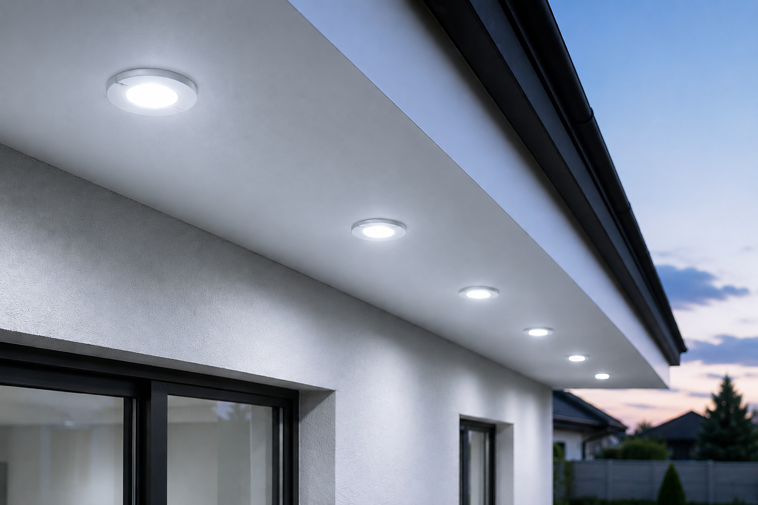 Exteriérové LED svietidlo okrúhle, 9W, CW, 230V, IP65 - Image 2