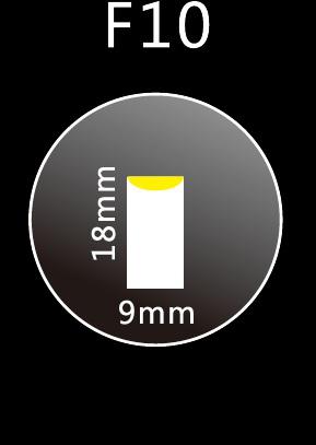 LED NeonFlex F10, 4,5W, 24V, CW, IP68, šírka 9mm, výška 18mm – Obrázok 4
