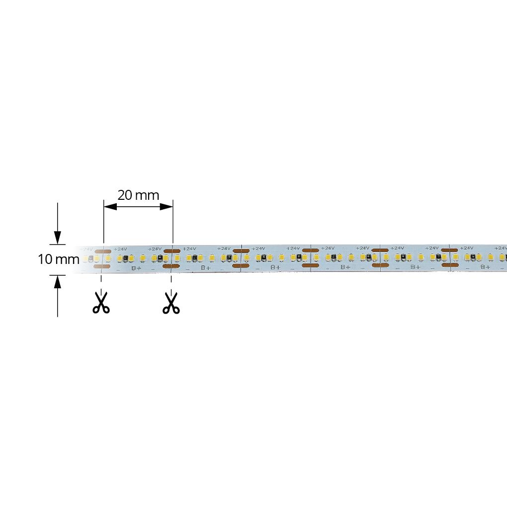 LED pás 24W, 24V, 300pcs/m - 2216 SMD, CW, IP20, šírka 10mm – Obrázok 4