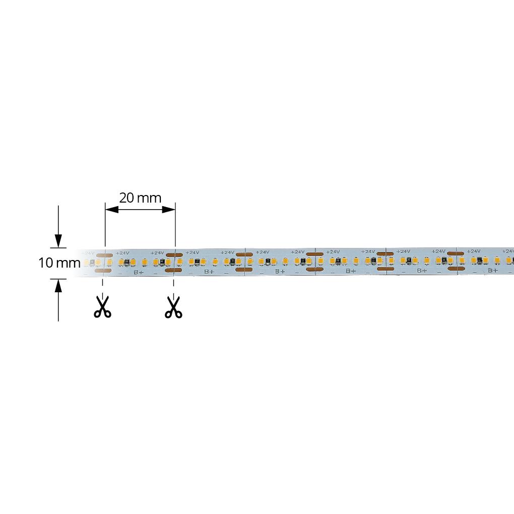 LED pás 24W, 24V, 300pcs/m - 2216 SMD, WW, IP20, šírka 10mm – Obrázok 4