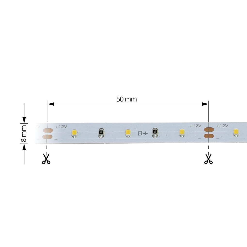 LED pás 4,8W, 12V, 60pcs/m - 2216 SMD, CW, IP20, šírka 8mm – Obrázok 4
