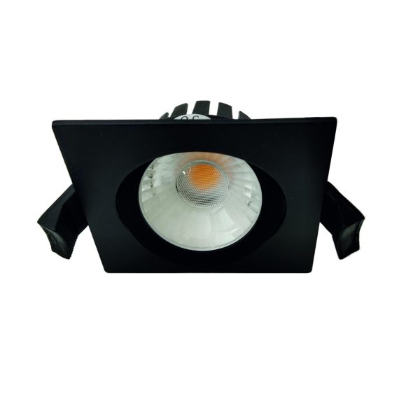 LED svietidlo zápustne QUADRATUM čierne, 8W, NW, 230V, IP65