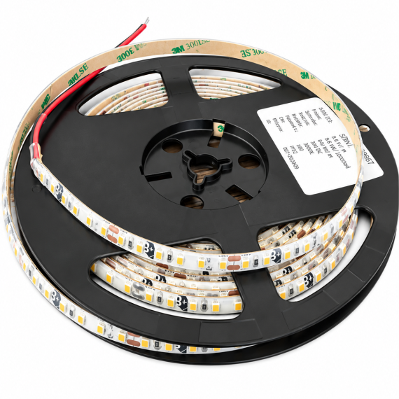 LED pás 9,6W, 24V, 120pcs/m - 2835 SMD, CW, IP52, šírka 8mm